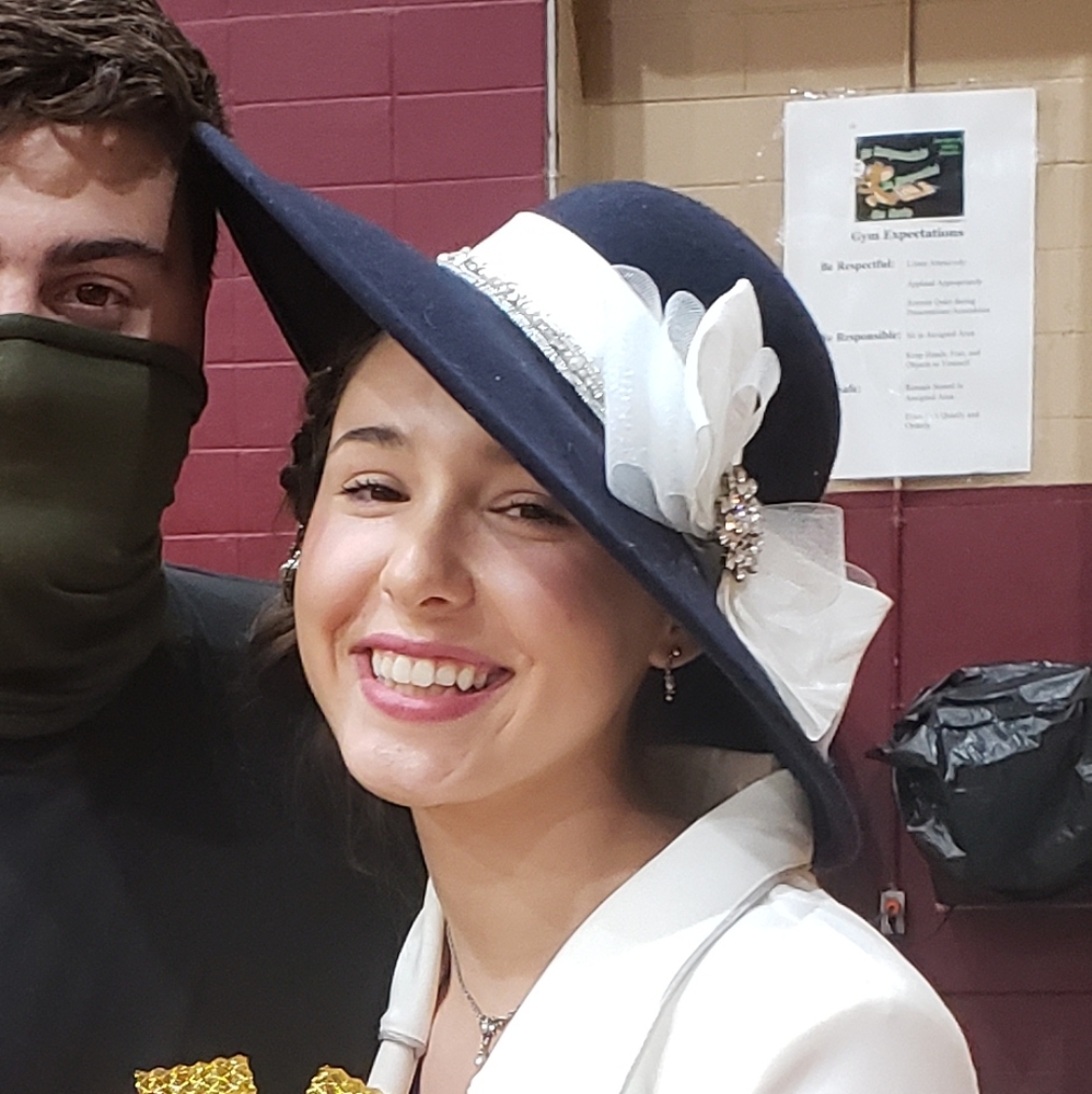 Homecoming court navy hat